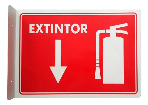 SEÑALAMIENTO TIPO BANDERA EXTINTOR 15X15 CM.
