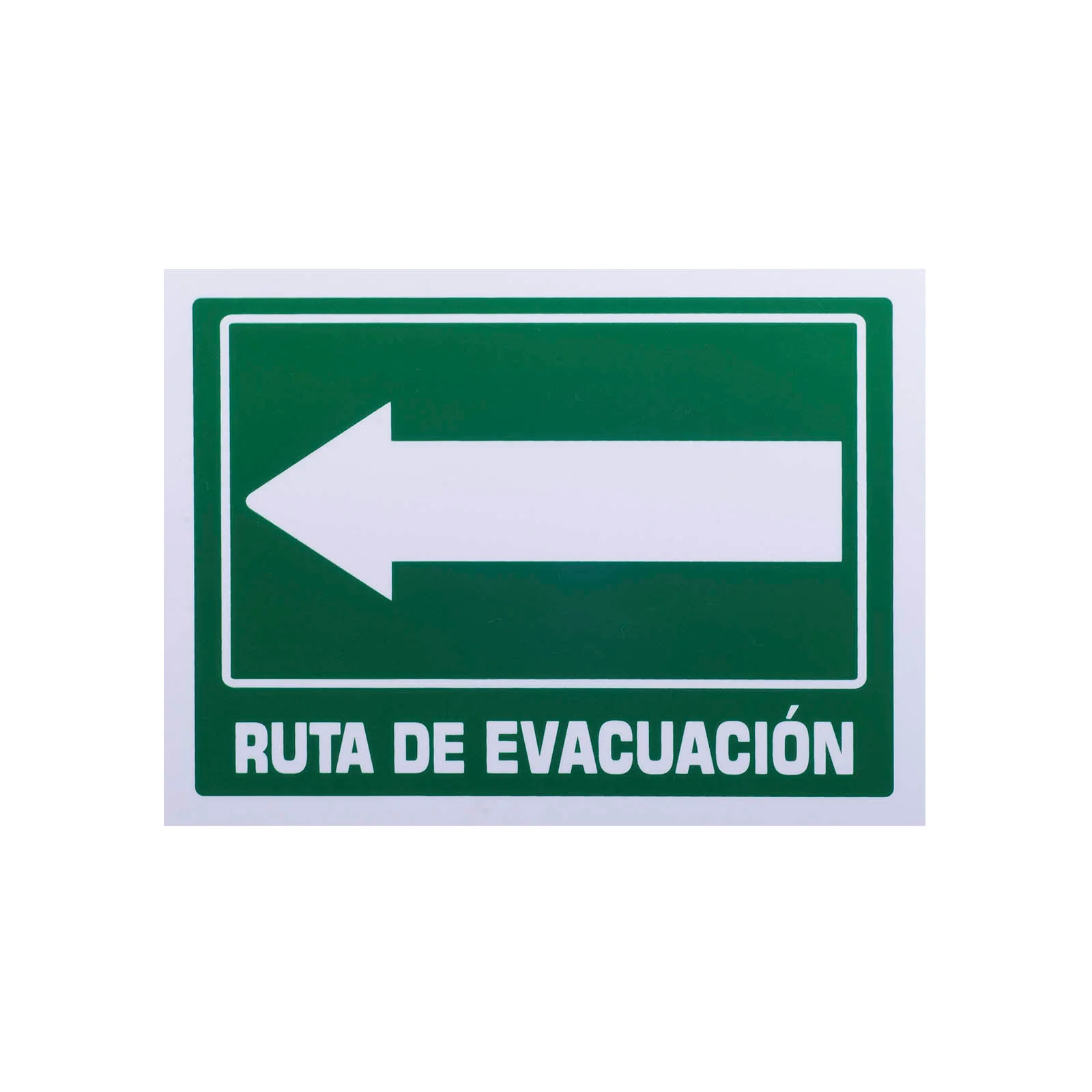 RUTA DE EVACUACIÓN (IZQUIERDA) 30X20 CM.